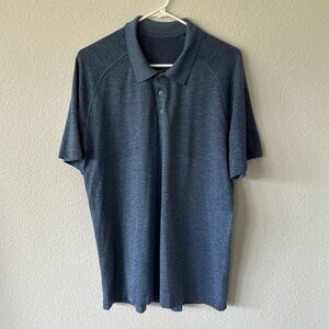 Lululemon SS Polo Shirt men‎ XXL Blue
